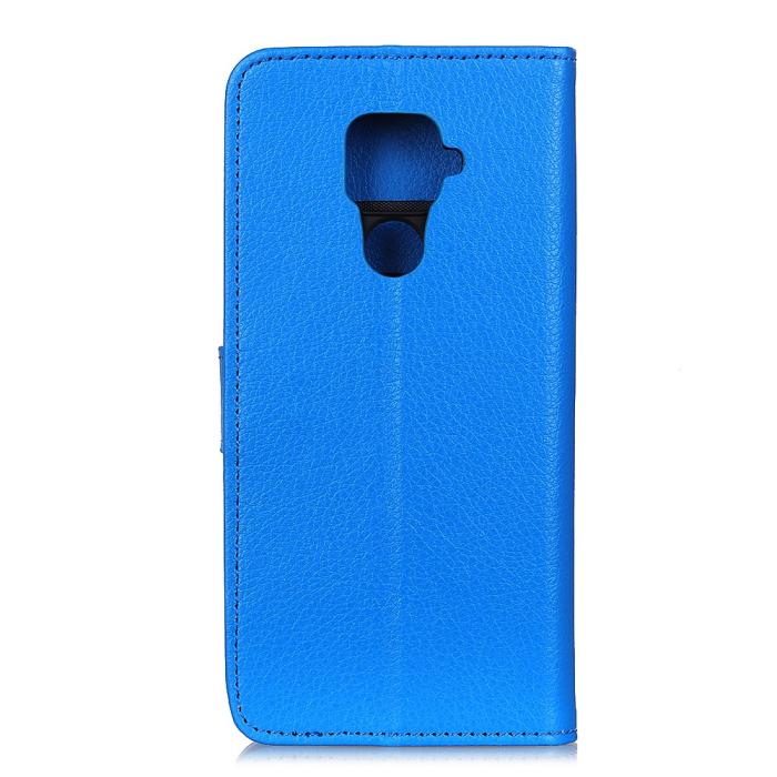 Bild 3, Xiaomi Redmi Note 9 - Litchi Plånboksfodral - Blå