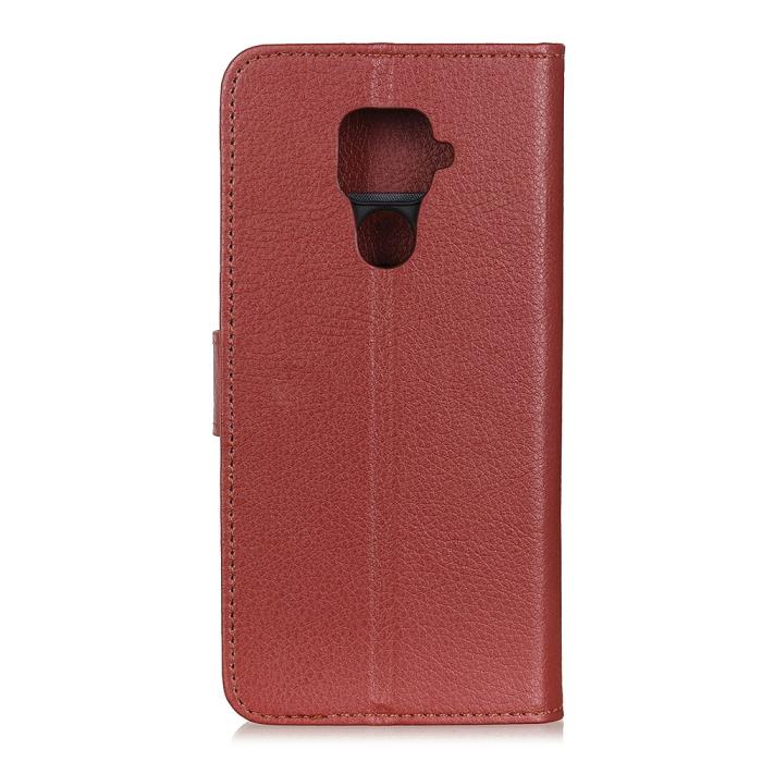 Bild 3, Xiaomi Redmi Note 9 - Litchi Plånboksfodral - Brun