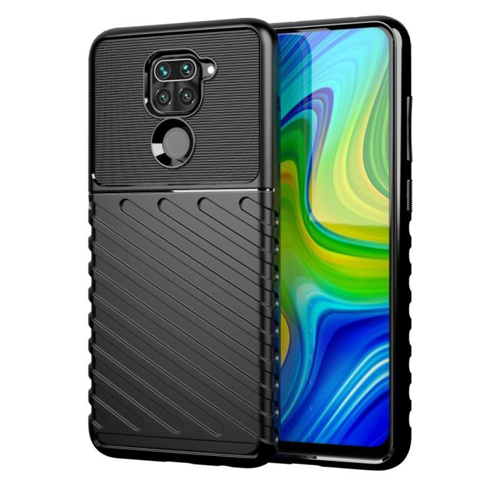 Bild 1, Xiaomi Redmi Note 9 - Twill Textur Skal - Svart