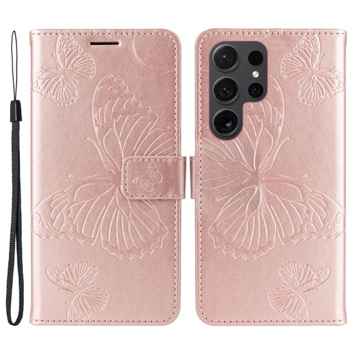 Bild 1, Samsung Galaxy S24 Ultra Fodral Butterfly Roséguld