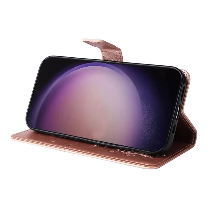 Bild 3, Samsung Galaxy S24 Ultra Fodral Butterfly Roséguld
