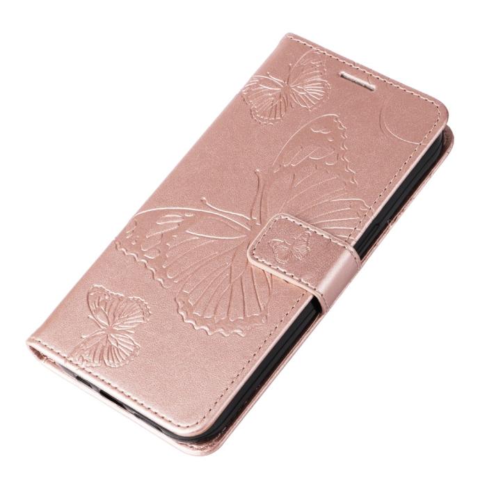 Bild 5, Samsung Galaxy S24 Ultra Fodral Butterfly Roséguld