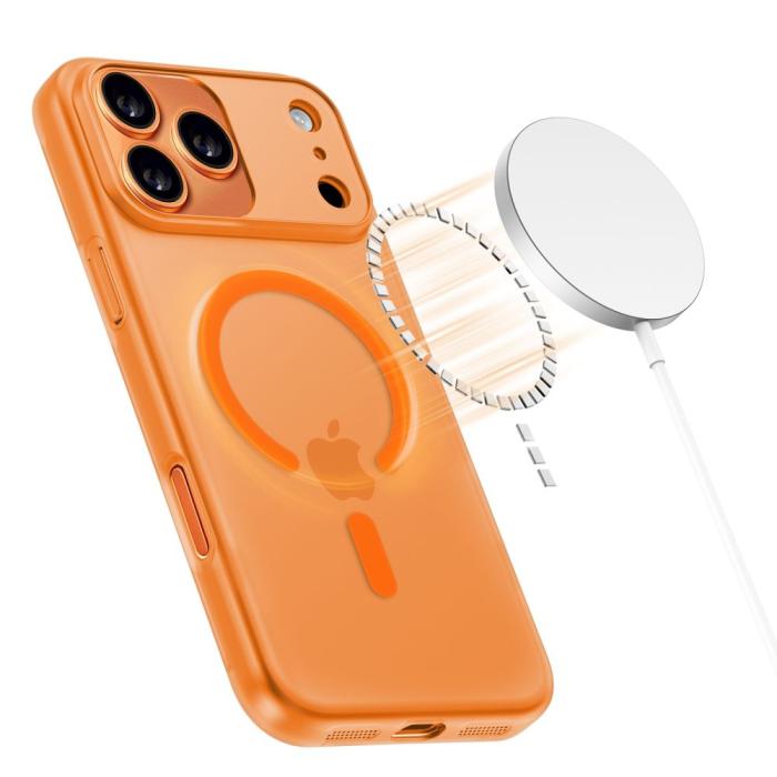 Bild 3, Tech-Protect iPhone 17 Pro Skal MagSafe MagSlim Cosmic Orange