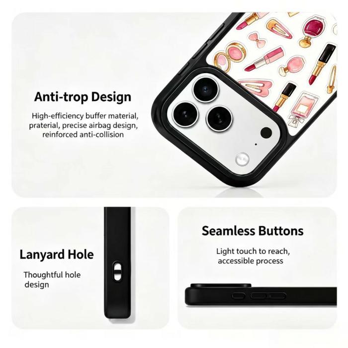 Bild 3, iPhone 18 Pro Max/17 Pro Max Skal MagSafe UV-Mönster Smink