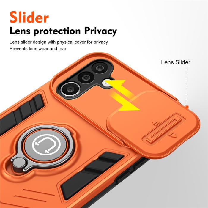 Bild 5, Samsung Galaxy A27 5G Skal Camshield Kickstand Orange