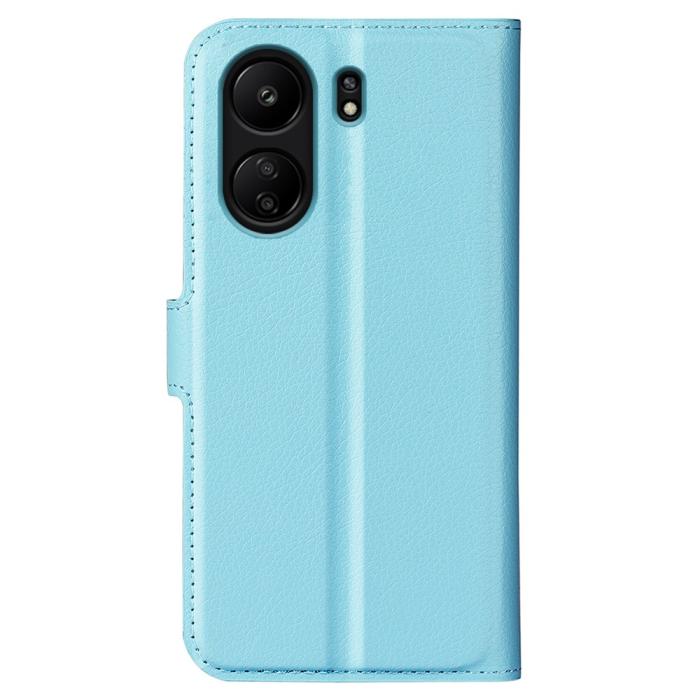 Bild 6, Xiaomi Redmi 13C 4G Fodral Litchi Läder Ljus Blå
