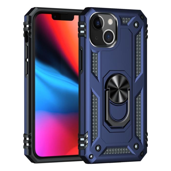 Bild 2, iPhone 14 Plus Skal Shockproof Ring Blå
