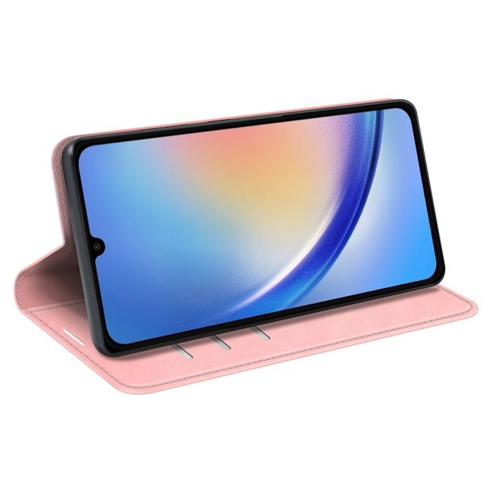 Bild 3, Samsung Galaxy A35 5G Fodral Flip Skin Touch Rosa