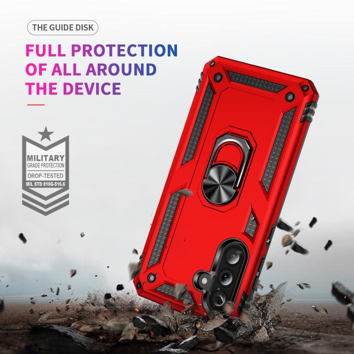 Bild 6, Samsung Galaxy A37 5G Skal Shockproof Hybrid Ring Röd