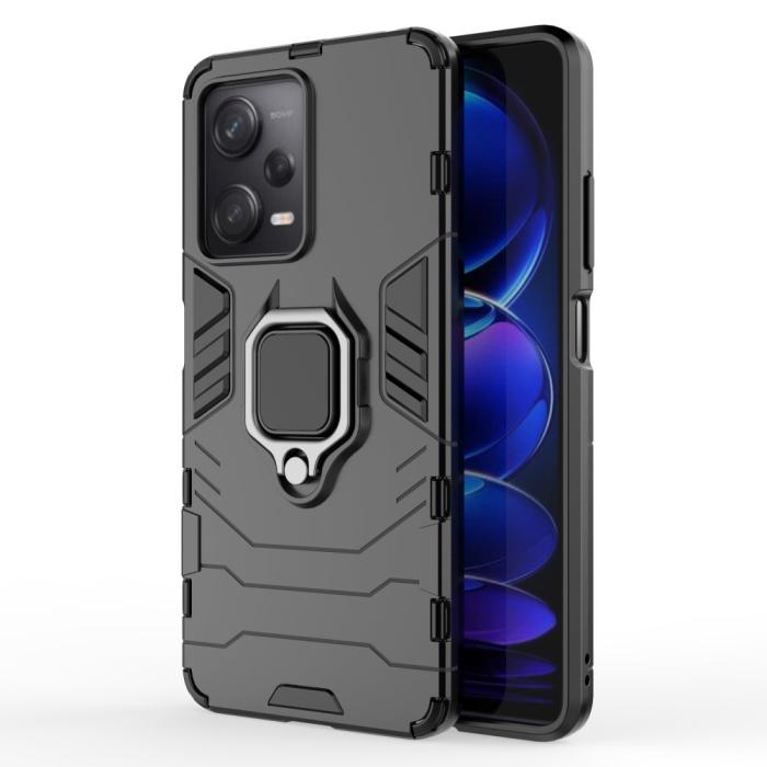 Bild 1, Xiaomi Redmi Note 12 Pro 5G Skal Ring Hybrid Armor Svart
