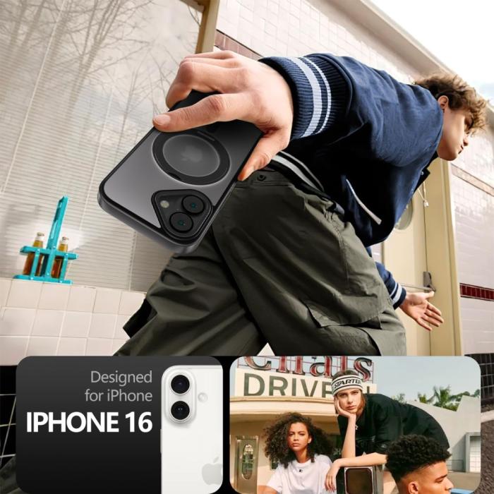 Bild 5, Tech-Protect iPhone 16 Skal MagSafe MagRing Matt Svart