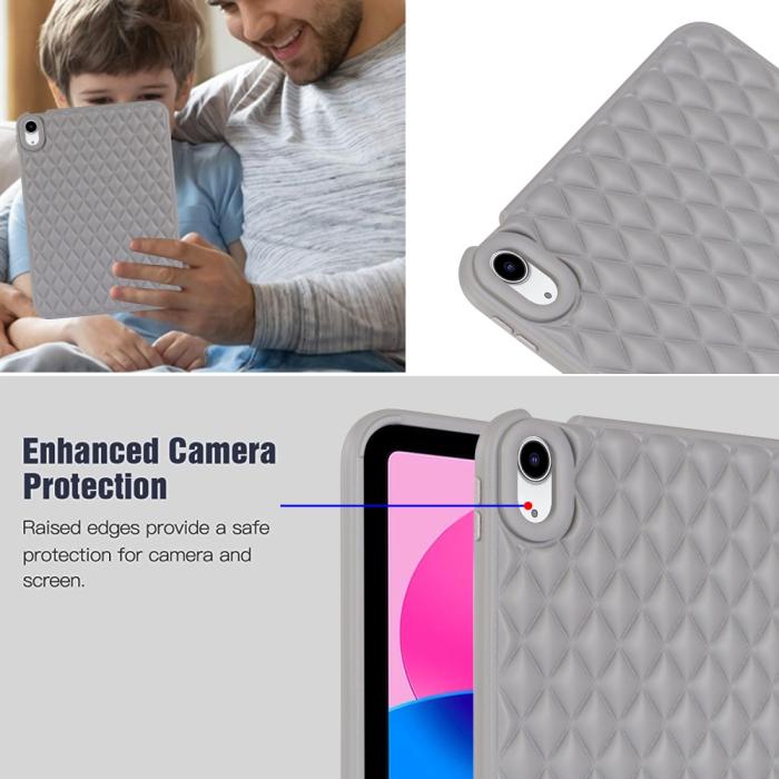 Bild 5, iPad Air 2025-2020 Skal Diamond Textur TPU Grå