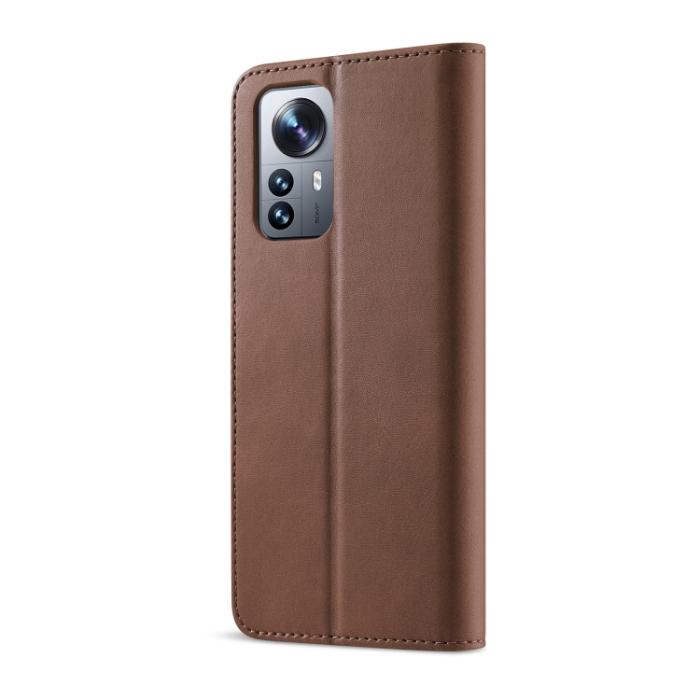 Bild 3, LC.IMEEKE Xiaomi 12 Fodral Läder Brun