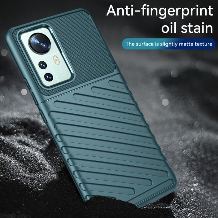 Bild 5, Xiaomi 12 Pro Skal Twill Textur Grön