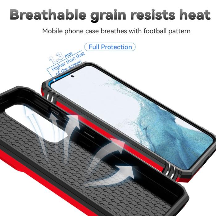 Bild 3, Samsung Galaxy S23 Plus Skal CamShield Ring Röd