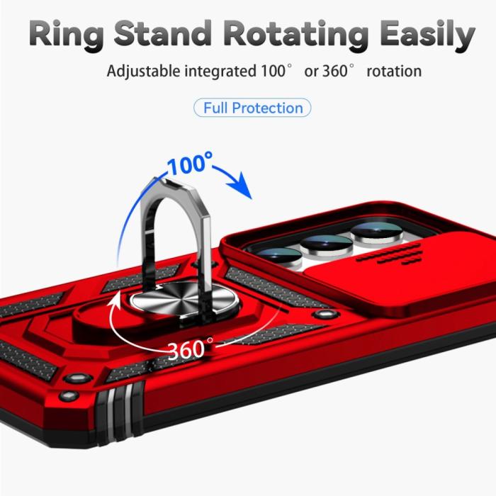 Bild 5, Samsung Galaxy S23 Plus Skal CamShield Ring Röd