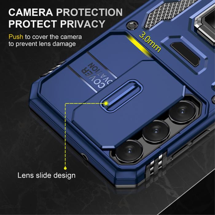 Bild 5, Samsung Galaxy S23 Plus Skal Ring CamShield Blå