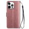 iPhone 13 Pro Max Fodral Crazy Horse Läder Roséguld
