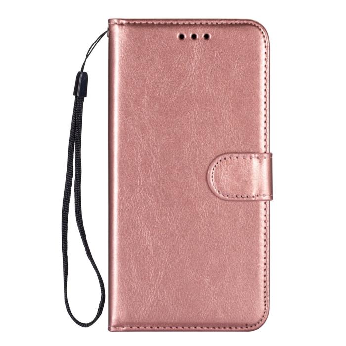 Bild 3, iPhone 13 Pro Max Fodral Crazy Horse Läder Roséguld