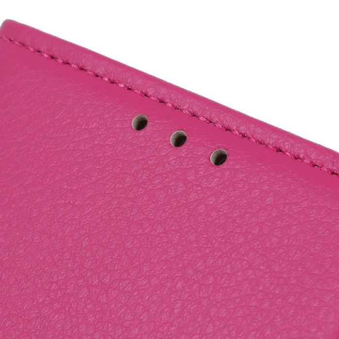 Bild 5, OnePlus Nord 2T 5G Fodral Litchi Läder Rosa