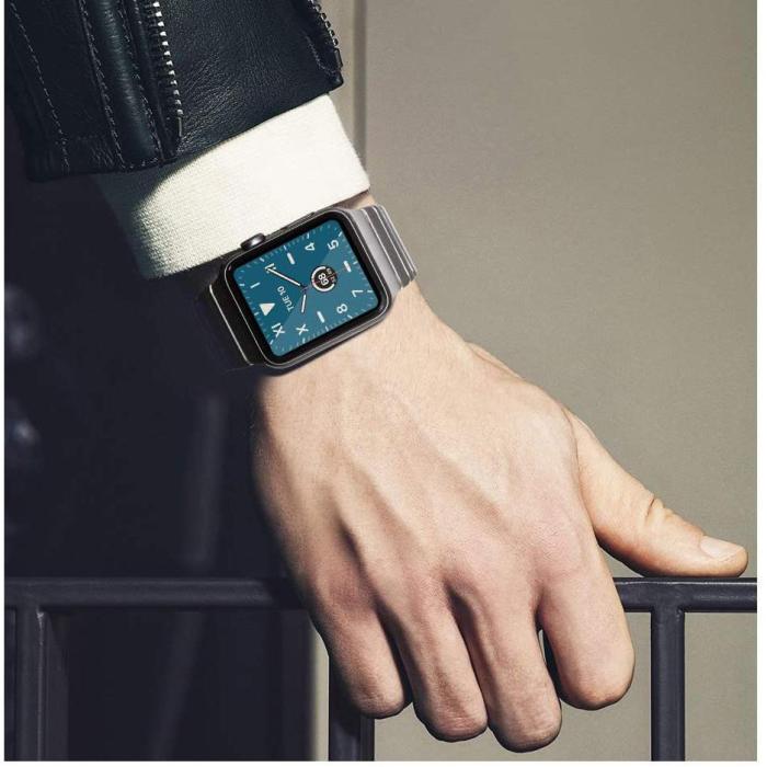 Bild 4, Tech-Protect Apple Watch 42/44/45/49 mm Metallarmband Svart