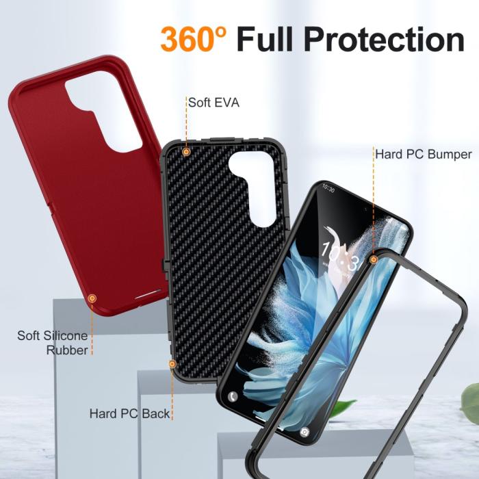 Bild 3, Galaxy S25 Plus / S24 Plus Skal Xtreme Shockproof Röd/Svart