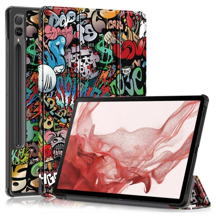 Bild 1, Samsung Galaxy Tab S9 Plus Fodral Läder Graffiti