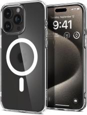 Spigen iPhone 15 Pro Skal MagSafe Ultra Hybrid Frostad Transparent