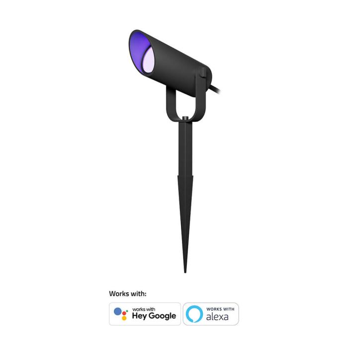 Bild 1, Hombli Smart Utomhus Spotlight 1-pack RGB CCT Svart