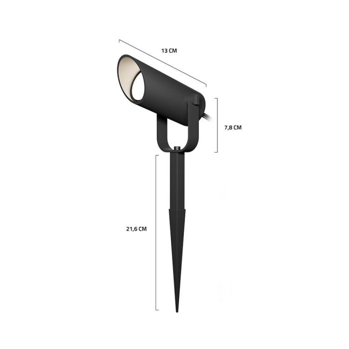 Bild 8, Hombli Smart Utomhus Spotlight 1-pack RGB CCT Svart