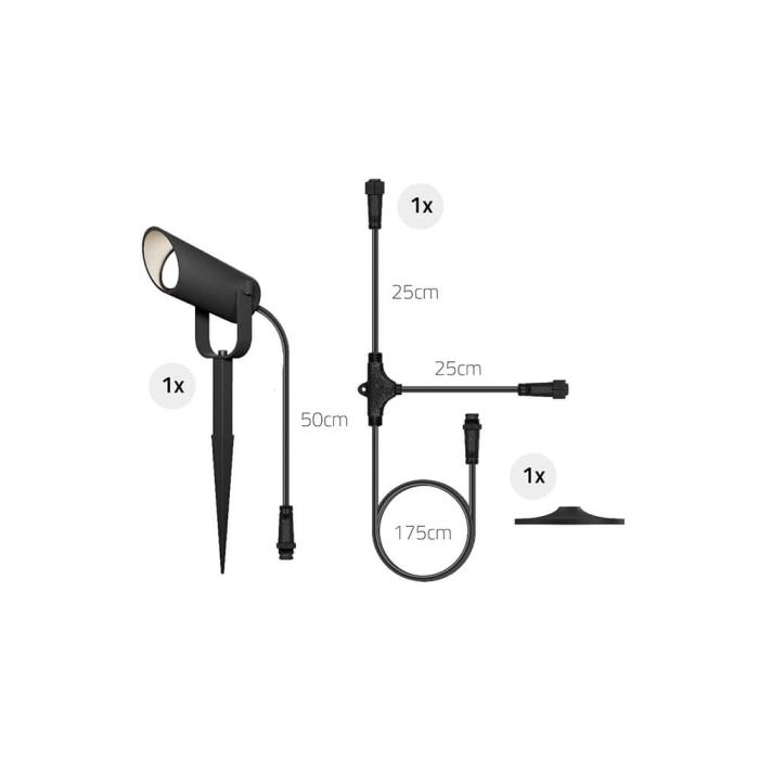 Bild 9, Hombli Smart Utomhus Spotlight 1-pack RGB CCT Svart