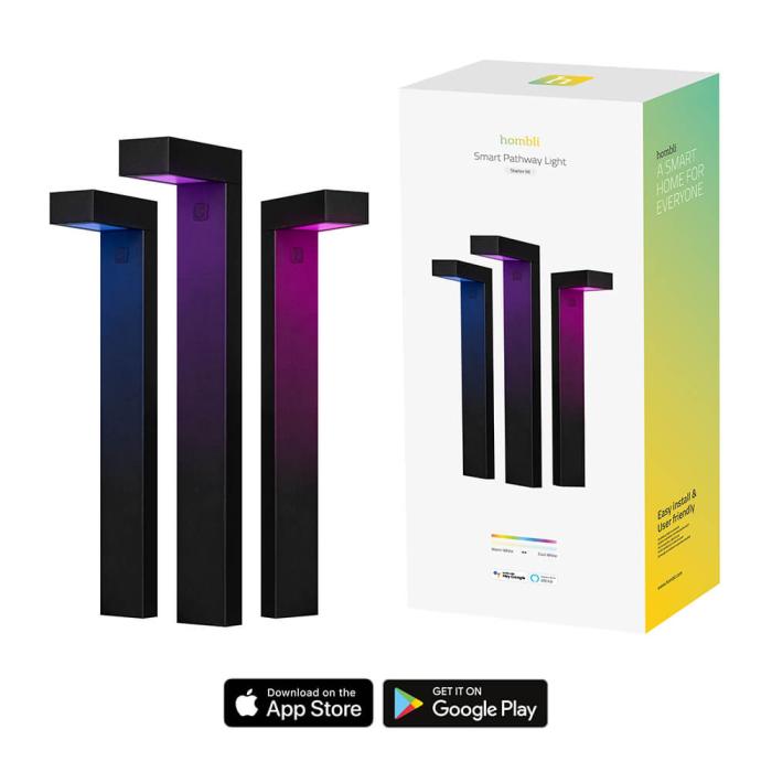 Bild 3, Hombli Smart Gångbelysning 3-pack RGB CCT Svart