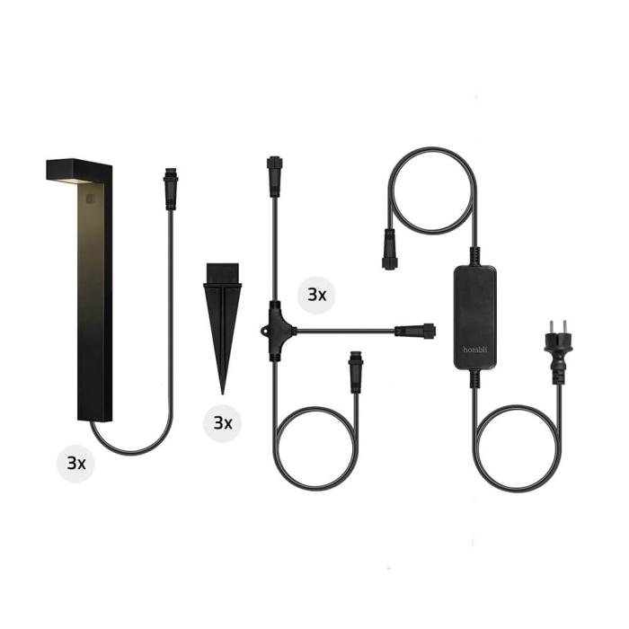 Bild 8, Hombli Smart Gångbelysning 3-pack RGB CCT Svart