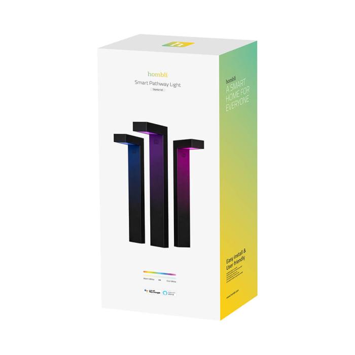 Bild 2, Hombli Smart Gångbelysning 3-pack RGB CCT Svart