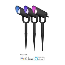 Hombli Smart Utomhus Spotlight 3-pack RGB CCT Svart