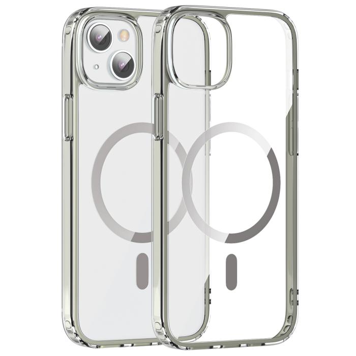 Bild 2, ColorPop iPhone 15 Skal CH MagSafe Transparent/Titanium