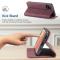 Samsung Galaxy S21 - CASEME Vintage Flip Fodral - Vinröd