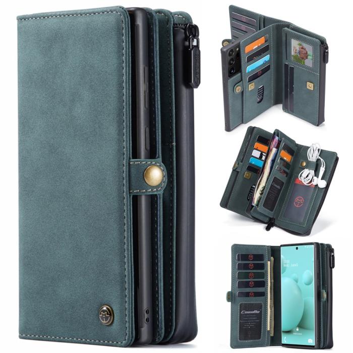 Bild 1, Samsung Galaxy S21 - CASEME 2-i-1 Multifunktionellt Plånboksfodral - Grön