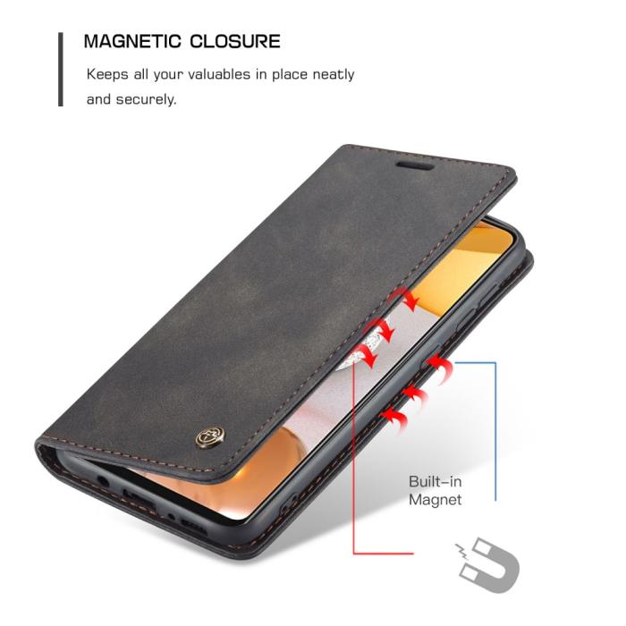 Bild 2, Samsung Galaxy S21 - CASEME Vintage Flip Fodral - Svart