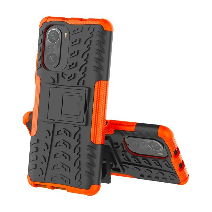 Bild 3, Xiaomi Mi 11i - Ultimata Stöttåliga Skalet med Stöd - Orange