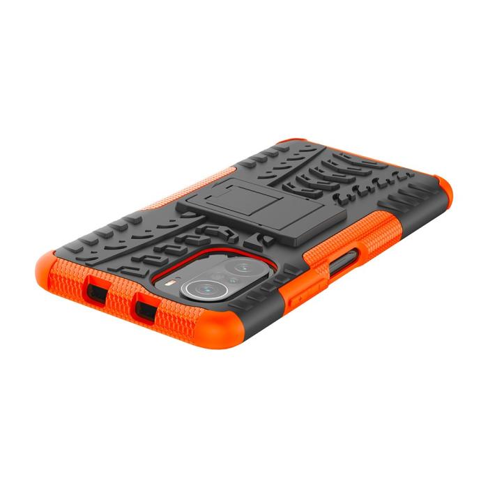 Bild 4, Xiaomi Mi 11i - Ultimata Stöttåliga Skalet med Stöd - Orange