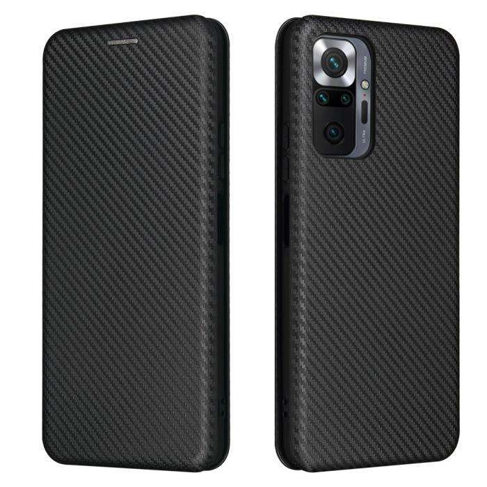 Bild 1, Xiaomi Redmi Note 10 Pro - Kolfiber Textur Fodral - Svart
