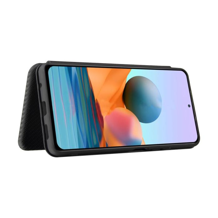 Bild 5, Xiaomi Redmi Note 10 Pro - Kolfiber Textur Fodral - Svart