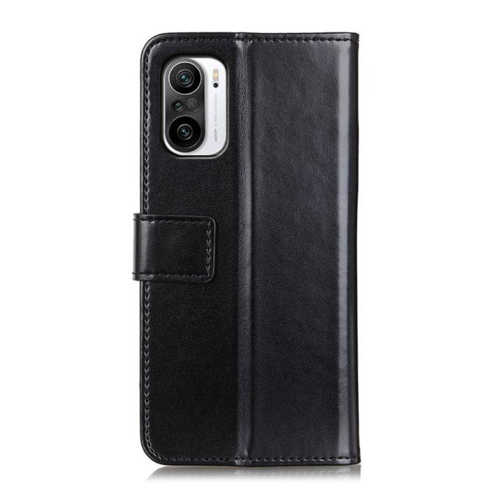 Bild 2, Xiaomi Mi 11i - Tri-Color Läder Fodral - Svart
