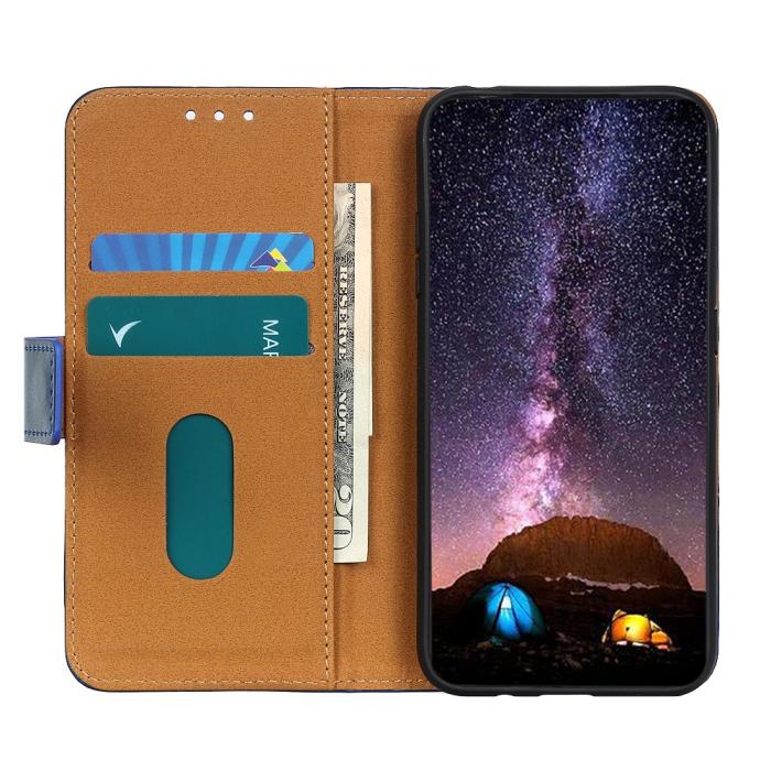 Bild 5, Xiaomi Mi 11i - Tri-Color Läder Fodral - Blå