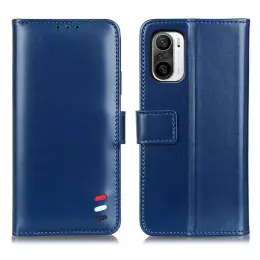 Xiaomi Mi 11i - Tri-Color Läder Fodral - Blå
