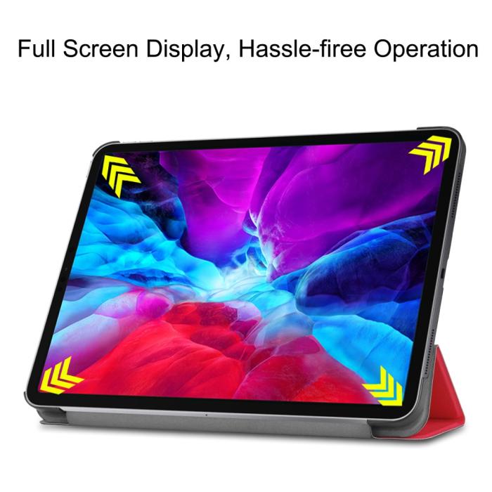 Bild 4, iPad Pro 12.9 (2018/2020) - Tri-Fold Stödjer Apple Pen Laddning - Röd