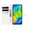 Xiaomi Redmi Note 9 - Litchi Plånboksfodral - Vit