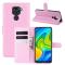Xiaomi Redmi Note 9 - Litchi Plånboksfodral - Ljus Rosa