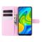 Xiaomi Redmi Note 9 - Litchi Plånboksfodral - Ljus Rosa